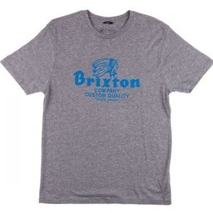Brixton Grey Tanka Blue Font Premium Tee